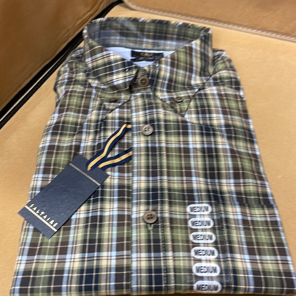 Saltaite Mens Long sleeve button down woven shirts